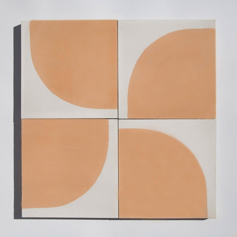 Terracotta cement tile designed by Glazentile