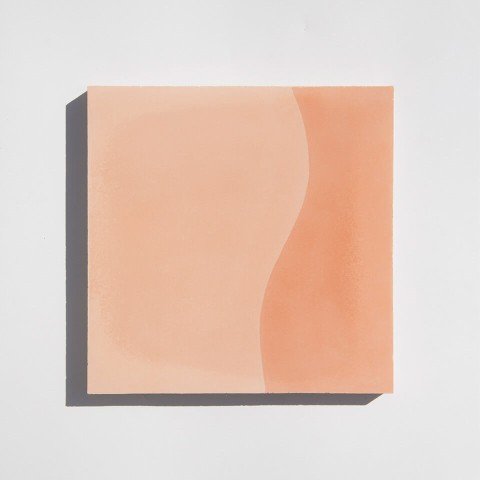 Shapes and curves on a nude cement tile designed by Glazentile