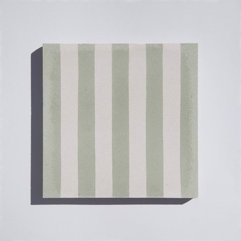 Green and white column cement tiles designed by Glazentile