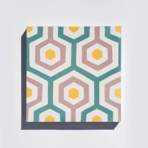 Funky retro cement tile designed by Glazentile