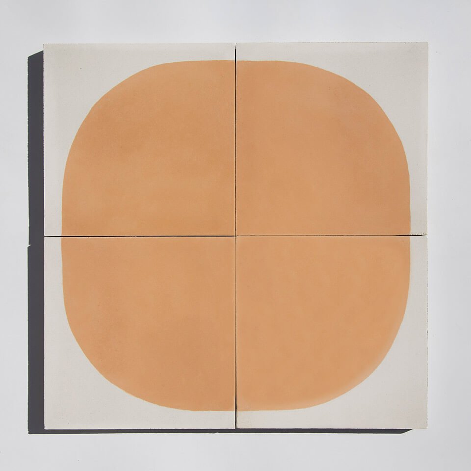 Terracotta cement tile designed by Glazentile