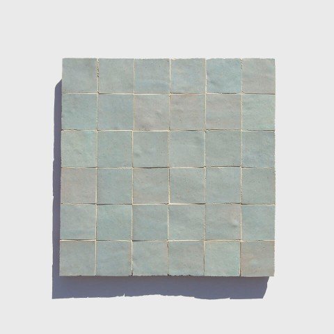 Teal 2in 5cm zellige tiles from Morocco designed by Glazentile