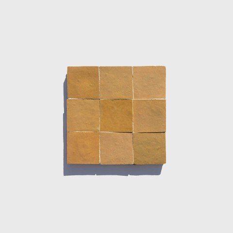 Amber 4in 10cm zellige tiles from Morocco designed by Glazentile
